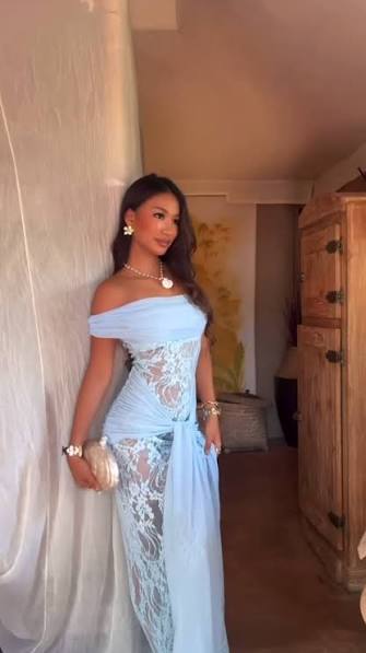 Gracie Twist Maxi Dress - Blue