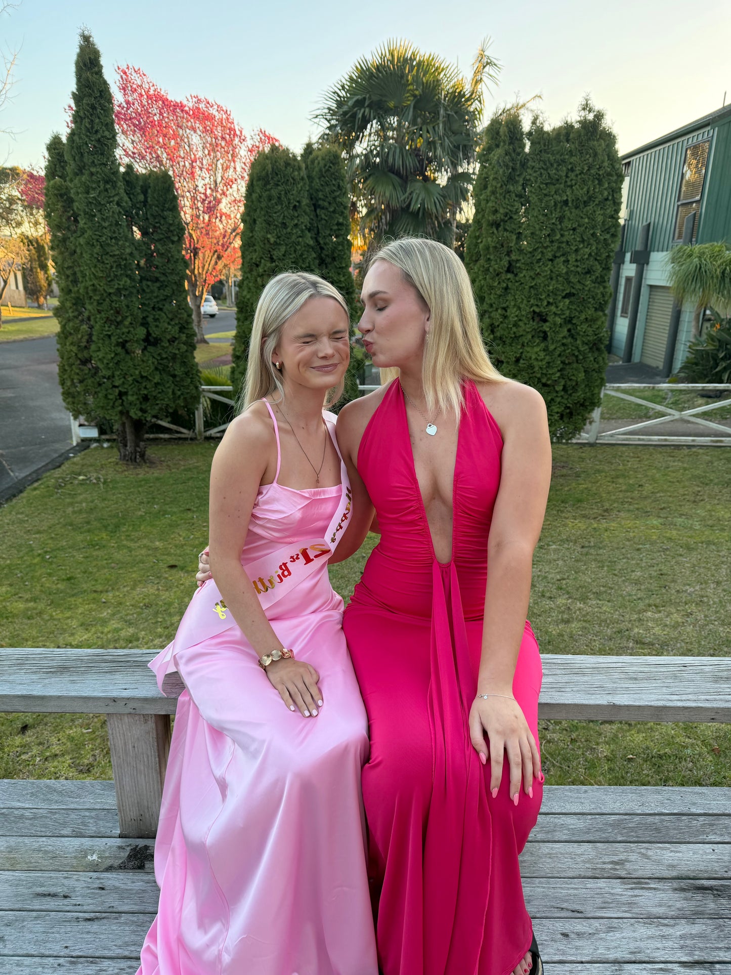 Emeliana Maxi Dress - Red Magenta