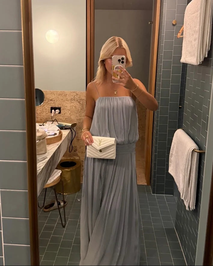 Bec & Bridge Camille Blouson Maxi Dress - Cloud Blue