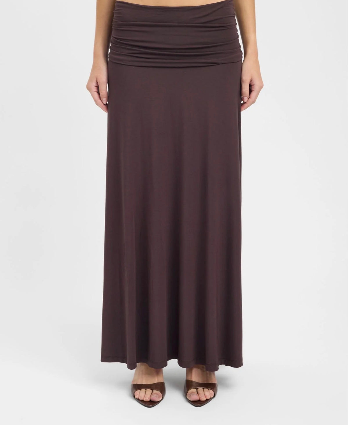 Kookai Arlo Maxi Skirt - Dark Mahogany (FOR SALE)