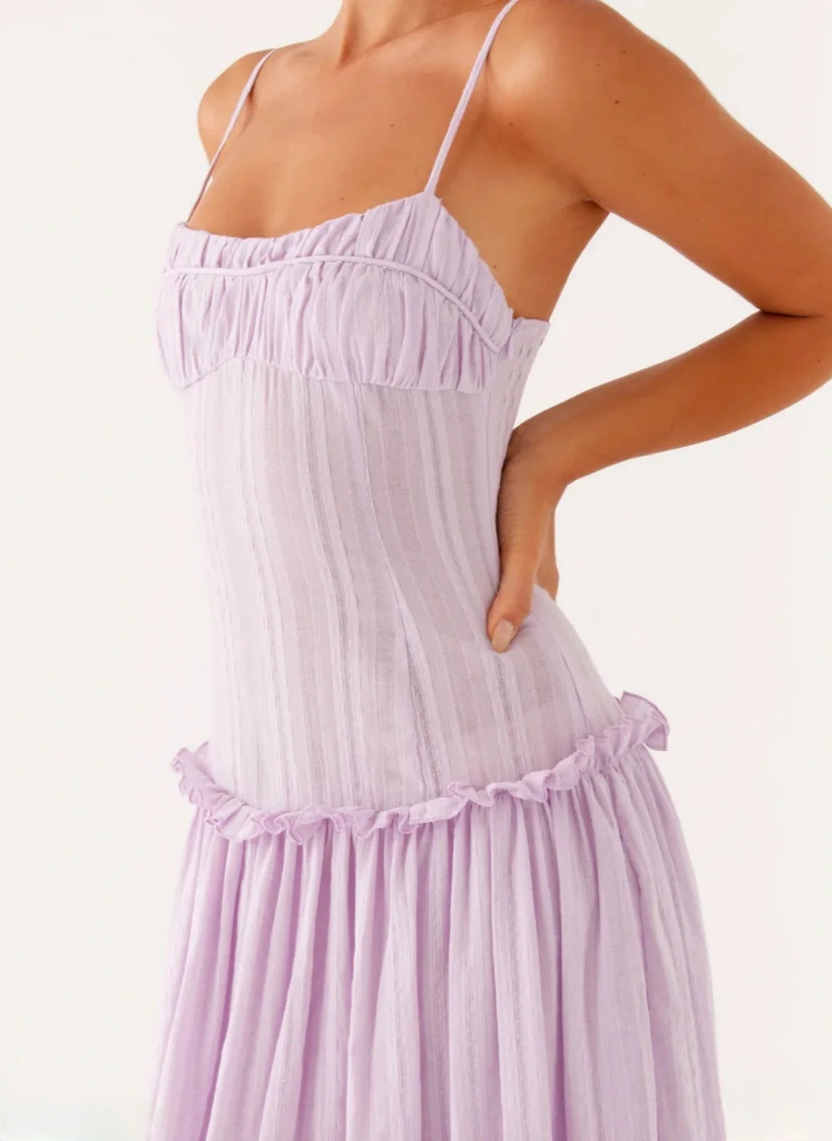 Jacinda Drop Waist Maxi - Lavender