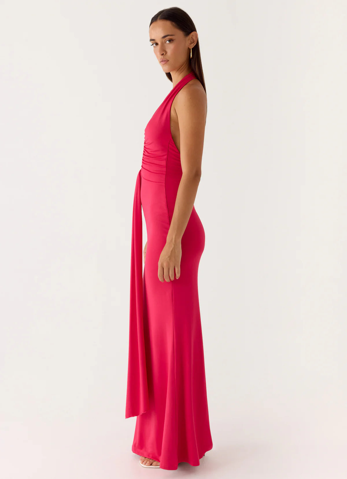 Emeliana Maxi Dress - Red Magenta