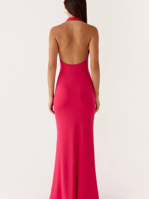 Emeliana Maxi Dress - Red Magenta