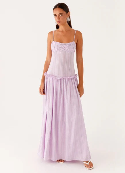Jacinda Drop Waist Maxi - Lavender
