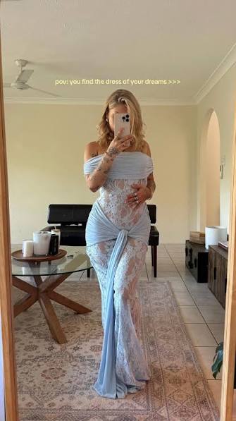 Gracie Twist Maxi Dress - Blue